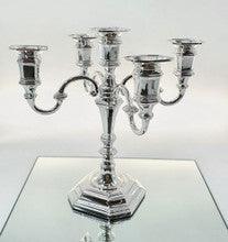 Silverplate 5 Branch Candlabra-English Design 10"
