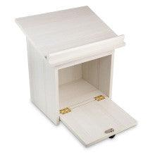 Table top Wood Shtender With Combination Lock-White