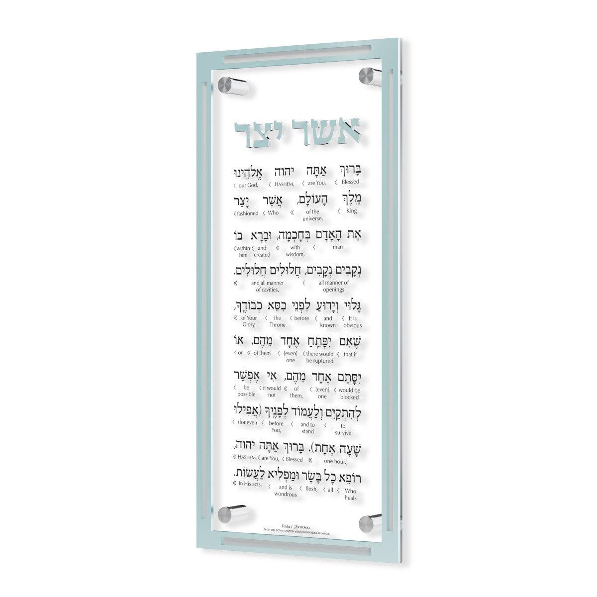 Classic Asher Yatzar- Artscroll Schottenstein Interlinear Cyan