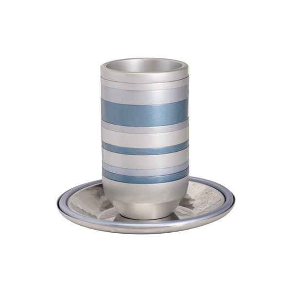 Kiddush Cup w/ Lines Design-Grays