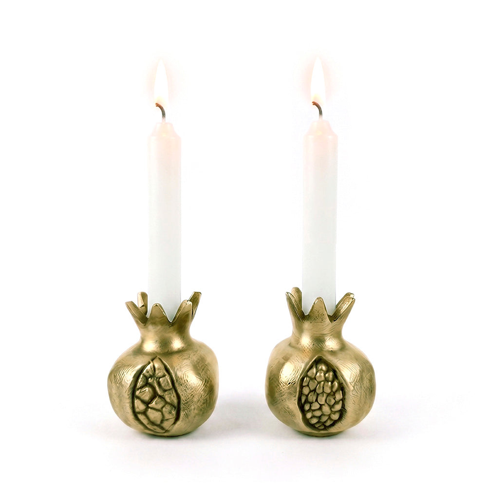 Pomegranate Shaped Candlesticks (Brass)