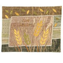 Gold Wheat Raw Silk Applique'd Challa Cover