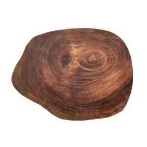 Emanuel Acacia Wood Challah Board Natural Shape