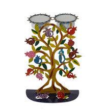 Emanuel Laser Cut Hand Painted Candlesticks-- Pomegranate