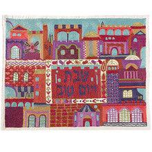 Colorful Jerusalem Hand-Embroidered Challah Cover