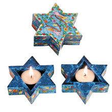 Birds and Flowers Star of David Candlesticks