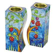 Tree and Pomegranates Fitted Candlesticks