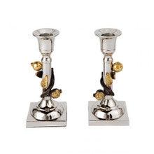 Emanuel Candlesticks w/ Pomegranate Branch-- 6"