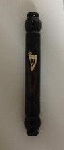 Dark Wood Round Mezuzah Case 10cm