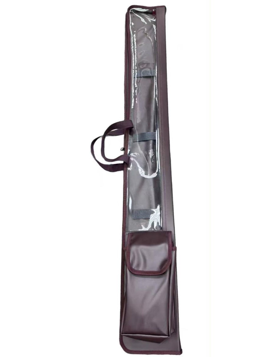 Leatherette Lulav Holder with Shoulder Strap and Esrog Pouch 47" Brown