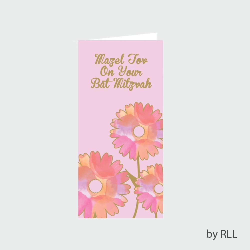 BAT MITZVAH COUNTER CARD, 3.5"x7", FOIL ACCENTS