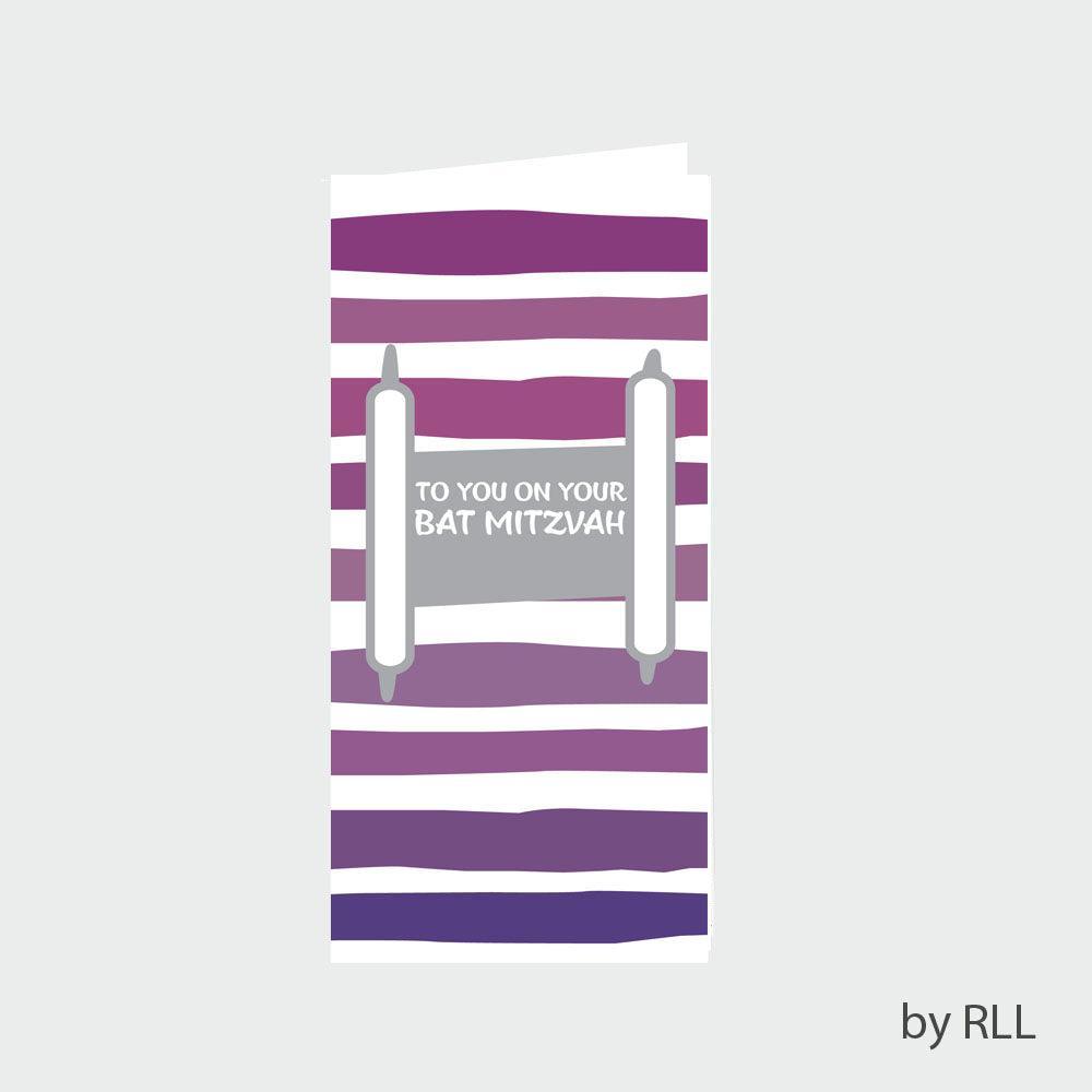BAT MITZVAH COUNTER CARD, 3.5"x7", FOIL ACCENTS