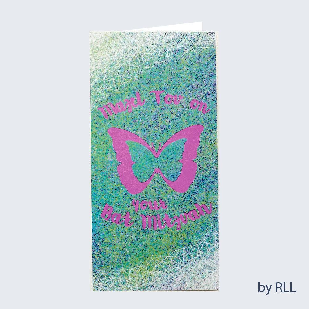 BAT MITZVAH COUNTER CARD, 3.5"x7", FOIL ACCENTS