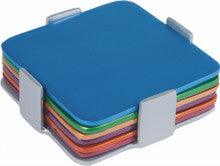 Set of 6 Aluminum Coasters - Multi Color