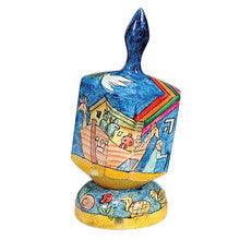 Emanuel Painted Large Dreidel With Stand (Nes Haya PO)