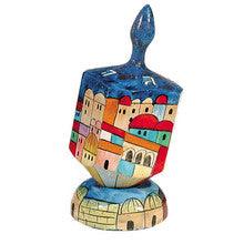 Emanuel Painted Large Dreidel With Stand (Nes Haya PO)