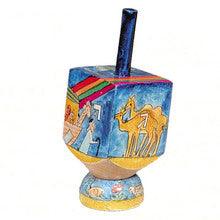 Emanuel Painted Small Dreidel With Stand (Nes Haya PO)