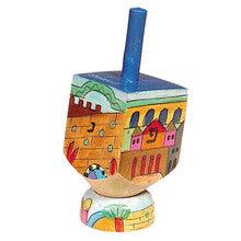 Emanuel Painted Small Dreidel With Stand (Nes Haya PO)