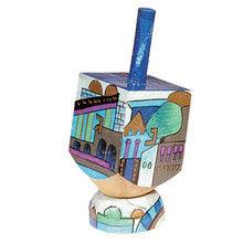 Emanuel Painted Small Dreidel With Stand (Nes Haya PO)
