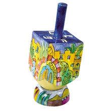 Emanuel Painted Small Dreidel With Stand (Nes Haya PO)