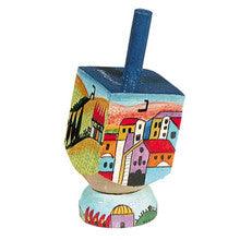 Emanuel Painted Small Dreidel With Stand (Nes Haya PO)