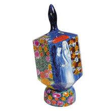 Emanuel Painted Extra Large Dreidel With Stand