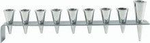 Metal Strip Cone Menorah Multi silver