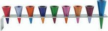 Metal Strip Cone Menorah Multi Color