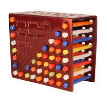 Aluminum Cast Menorah Red