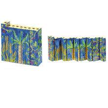 Hand Painted Wood Accordian Menorah Seven Species