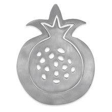 Aluminum Trivet Two Piece Set Pomegranate Shape Silver