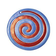 Aluminum Trivet Two Piece Swirl - Blue and Red