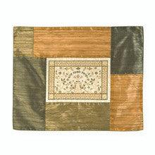 Patched Embroidered Challah Cover Shades of Gold Papercut