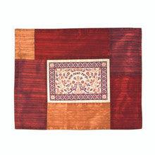 Patched Embroidered Challah Cover Shades of Red Papercut