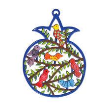 Laser Cut Hand Painted Pomegranates - Birds
