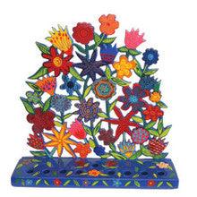 Laser Cutout Hanukkah Menorah Flowers
