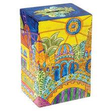 Yair Emanuel Rectangular Tzedakah (Charity) Box -Jerusalem Vista