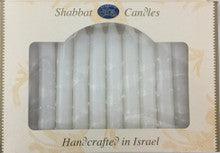 12 Tapered Israeli Shabbat Candles-- White