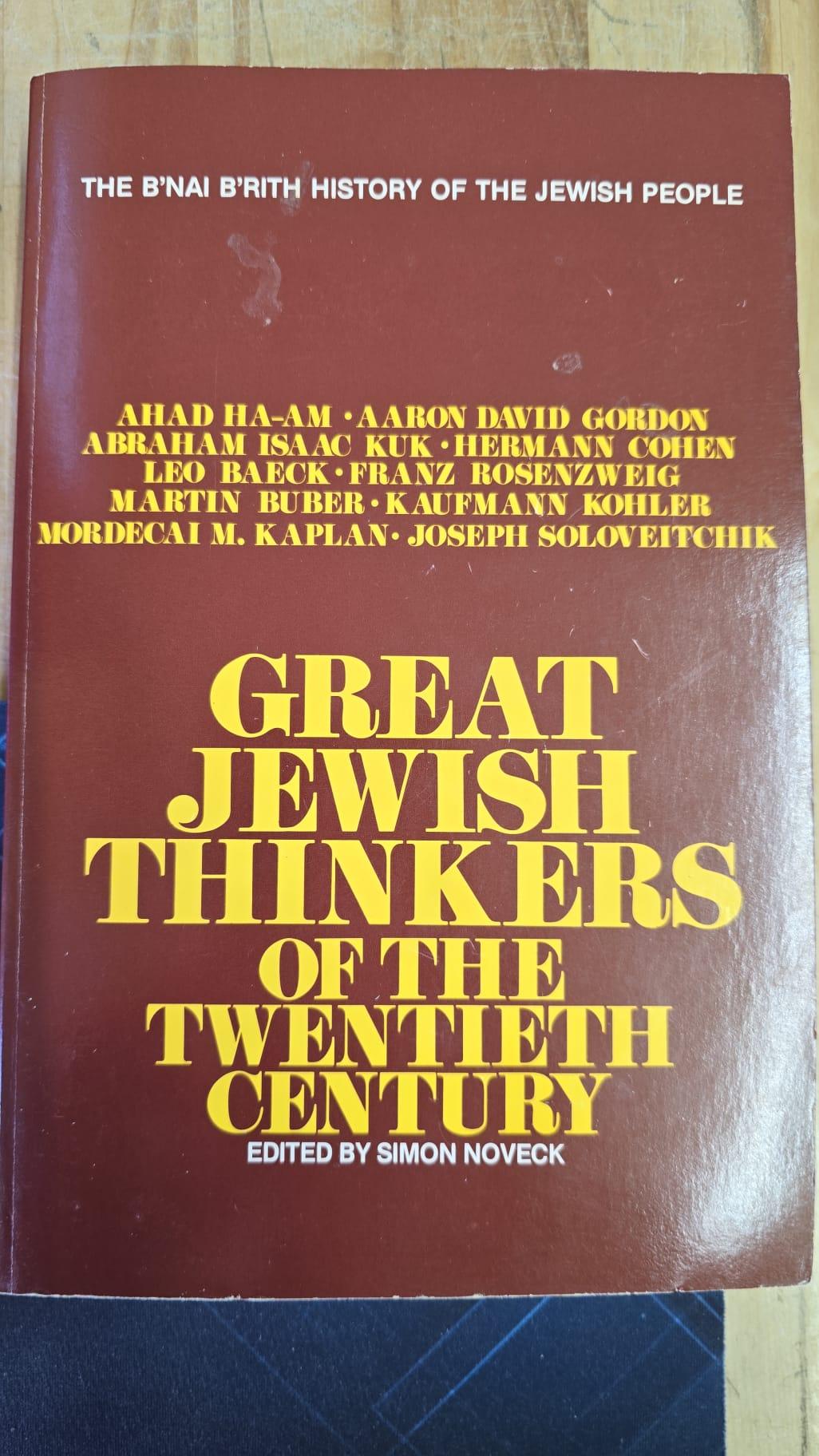 Great Jewish Thinkers of the Twentieth Century