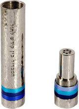 Emanuel Hammered Travel Havdallah Set- Blue Rings