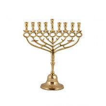 Emanuel Brass Menorah--Pomegranate 12"