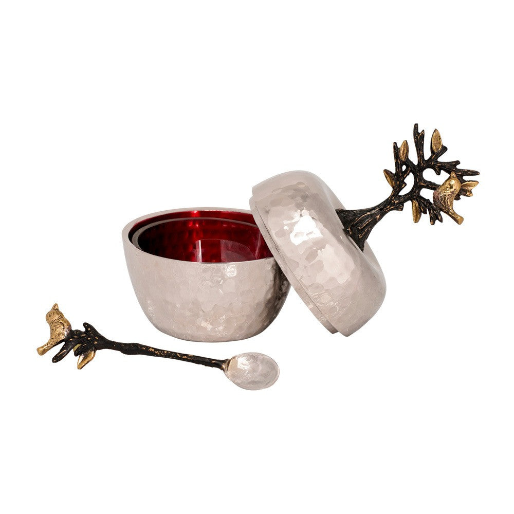 Emanuel Apple Shaped Honey Dish w/Tree of Life Branch