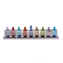 Emanuel Dreidel Menorah w/ Metal Cutout--Multicolor
