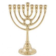 Emanuel Classic Chanukah Menorah with Magen David- Bronze