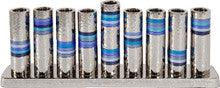 Emanuel Hammered Chanukah Menorah- Blue Rings