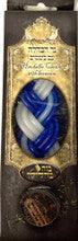 Havdalah Candle Blue and White Small W/ Besamim 5"