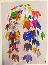 Tube Lantern with Leaves-Multicolor - Pack of 12 - 16"