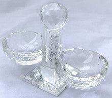 Karshi Crystal Salt & Pepper Dish with Beads