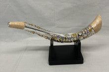 Karshi Electroforming Jerusalem Yeminite Shofar (White) with Stand