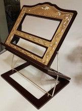 Paldinox Multi-level Wood and Silver Plate Shtender